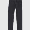 Children's Dark Gray Embroidered Jeans