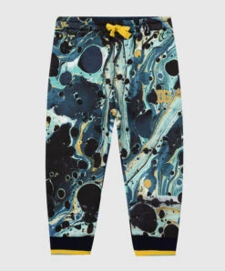 Dolce & Gabbana Children's Joggers In Marble Print