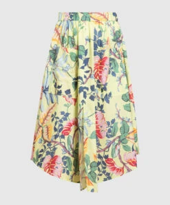 MAX & Co. Green Midi Skirt In Floral Print