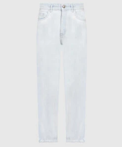 Mom Phoebe Distressed Blue Jeans