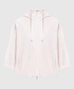 Peserico Pink Melange Sports Jacket With Monil Chain