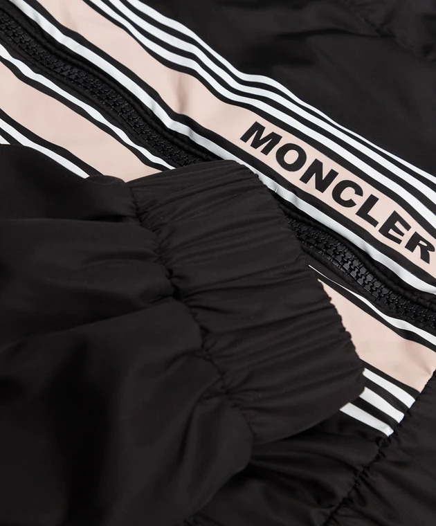 Children's Black Windbreaker With Contrasting Print 3 Children's Black Windbreaker With Contrasting Print - Image 3