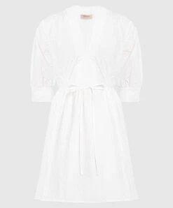 TWINSET White Dress With Embroidery