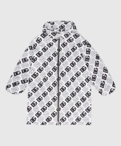 Dolce & Gabbana Children's White Jacket With DG Logo Print