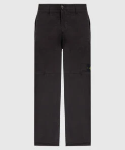Stone Island Black Cargo With Logo Patch