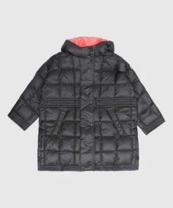 Children's Gray Almane Down Jacket With A Curly Stitch