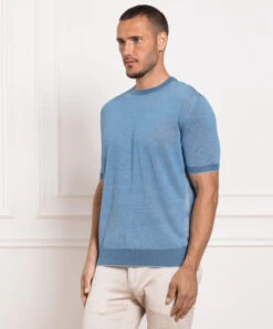 Blue Jumper Made Of Linen And Silk 7 Blue Jumper Made Of Linen And Silk -Summer Fashion Clothing adae637a 4ec0 4550 92be 25a72a3d20ad