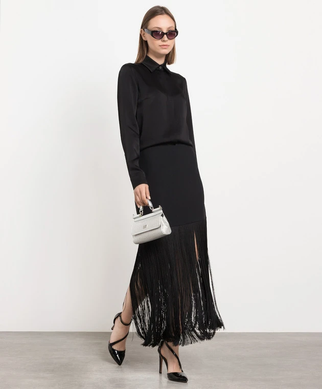 Michael Kors Black Skirt With Fringe 2 Michael Kors Black Skirt With Fringe - Image 2