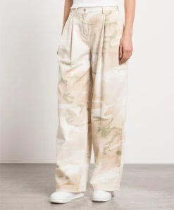 ERMANNO SCERVINO Beige Jeans In A Camouflage Print -Summer Fashion Clothing ae614b8c 8312 405f ad63 a55991e17523