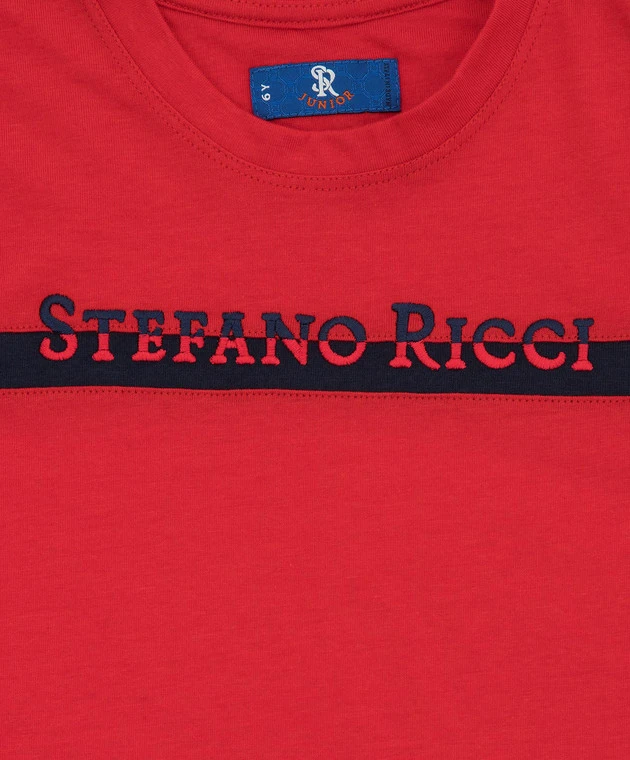 Children's Red T-shirt With Logo Embroidery 3 Children's Red T-shirt With Logo Embroidery - Image 3