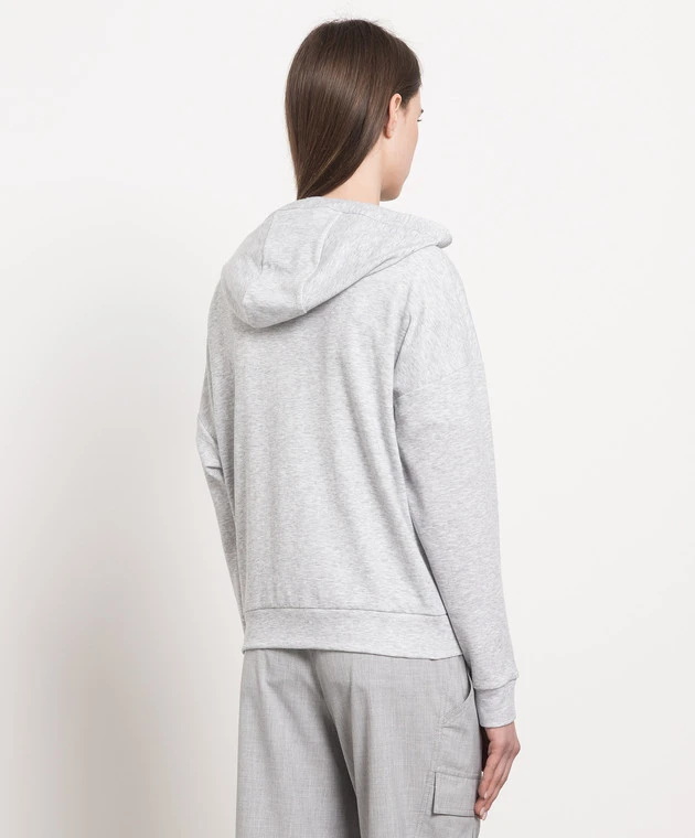 Peserico Gray Melange Sports Jacket With Monil Chain 4 Peserico Gray Melange Sports Jacket With Monil Chain - Image 4