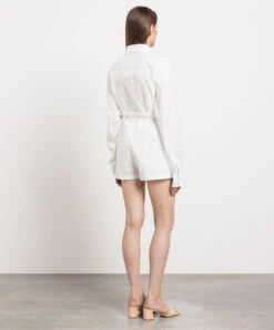 White Shirt And Shorts Suit With Broderie Embroidery 8 White Shirt And Shorts Suit With Broderie Embroidery -Summer Fashion Clothing b034645a 9a68 4823 9361 c125ebed23cb