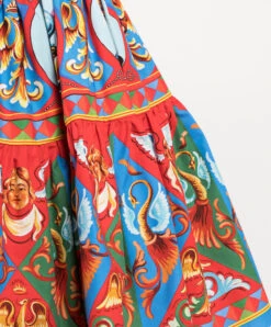 Dolce & Gabbana Red Skirt In Carretto Print -Summer Fashion Clothing b05cb6a7 e3a4 4f40 857f 88311742b78e