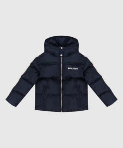 Palm Angels Children's Blue Jacket With Logo