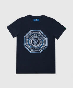 Children's Blue T-shirt With Logo Embroidery