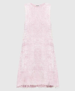 Jil Sander Pink Dress With Fringe
