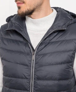 Peserico Gray Down Vest -Summer Fashion Clothing b312f1a6 7ab7 47d7 9283 df753503be7e