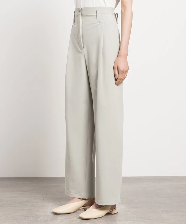 Philosophy Di Lorenzo Serafini Green Trousers With A High Fit 3 Philosophy Di Lorenzo Serafini Green Trousers With A High Fit - Image 3