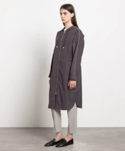 Peserico Gray Raincoat With Monil Chain 7 Peserico Gray Raincoat With Monil Chain -Summer Fashion Clothing b4ed23c3 1f44 4867 b5a1 e4948ca905cb