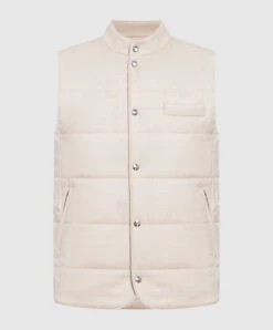 Beige Vest Made Of Wool
