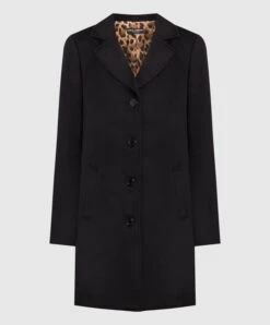 Dolce & Gabbana Black Cashmere Coat