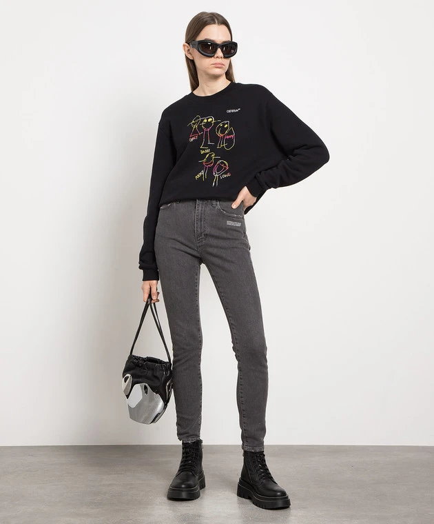 Off-White Gray Skinny Jeans 2 Off-White Gray Skinny Jeans - Image 2