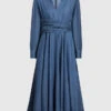 MAX & Co. Midi Blue Denim Dress
