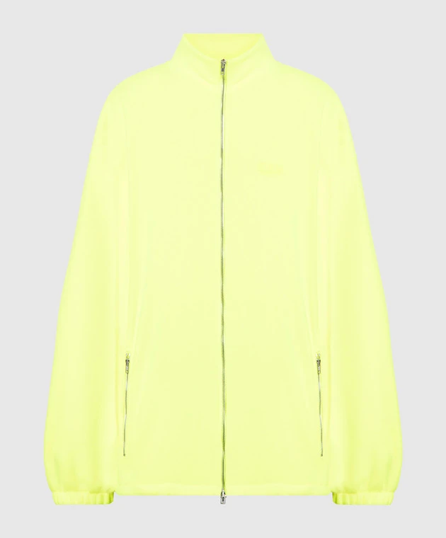 VETEMENTS Yellow Sports Jacket With Logo Embroidery 1 VETEMENTS Yellow Sports Jacket With Logo Embroidery