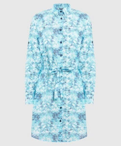 Vilebrequin Florence Blue Print Shirt Dress
