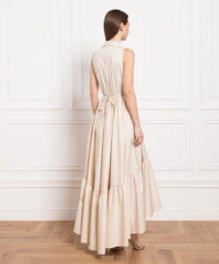 Peserico Beige Maxi Dress -Summer Fashion Clothing b858ae4d b51c 4a28 98e9 e260e98ec695