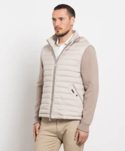 Alessio-S3L Beige Down Jacket With Removable Sleeves -Summer Fashion Clothing ba63d60e 8159 4680 937f afa18dd789a9