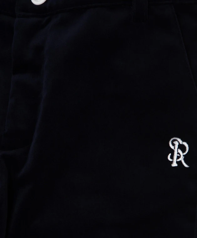 Children's Dark Blue Velor Joggers 3 Children's Dark Blue Velor Joggers - Image 3