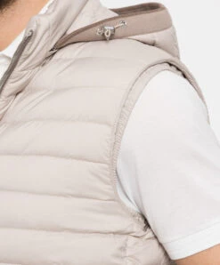 Alessio-S3L Beige Down Jacket With Removable Sleeves -Summer Fashion Clothing bb5c0961 d069 4326 8e92 72712438c0b0