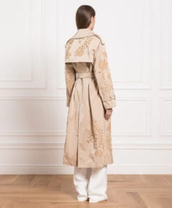 ERMANNO SCERVINO Beige Trench Coat With Embroidery -Summer Fashion Clothing bbf987e0 c781 45a1 9f12 68e3c614bb42