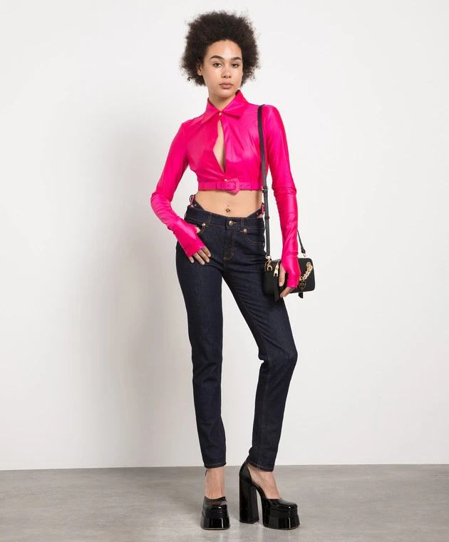 Versace Jeans Couture Blue Skinny Jeans With V-emblem Logo 2 Versace Jeans Couture Blue Skinny Jeans With V-emblem Logo - Image 2