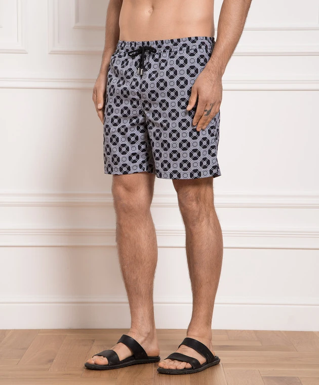 Gray Printed Swim Shorts 3 Gray Printed Swim Shorts - Image 3