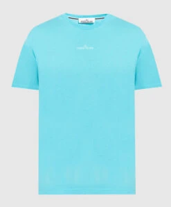 Stone Island Blue T-shirt With Logo Print