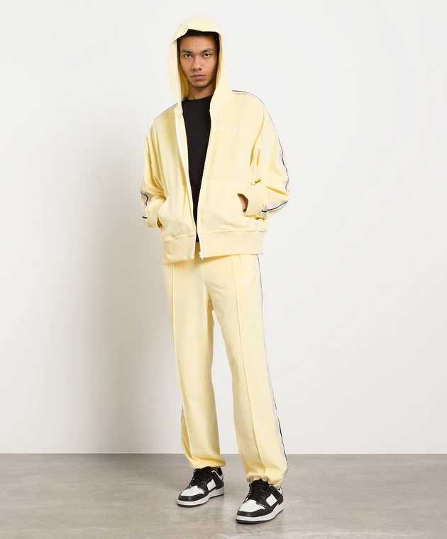 Palm Angels Yellow Sports Pants With Stripes 2 Palm Angels Yellow Sports Pants With Stripes - Image 2