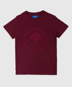 Children's Burgundy T-shirt With Embroidery