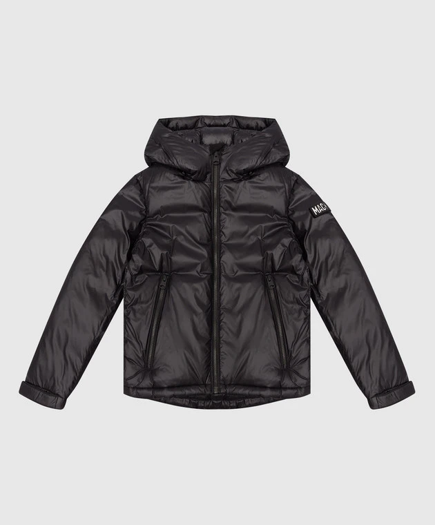 Mackage Vix Children's Black Down Jacket With Patch 1 Mackage Vix Children's Black Down Jacket With Patch