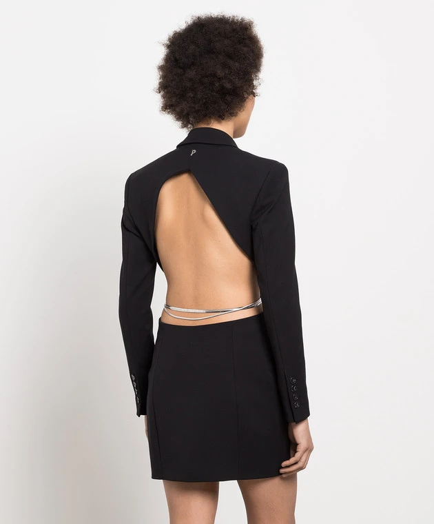 Dondup Black Dress-jacket With An Open Back 4 Dondup Black Dress-jacket With An Open Back - Image 4