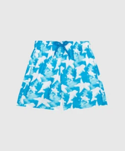 Vilebrequin Children's Blue Jihin Swimming Shorts In A Print