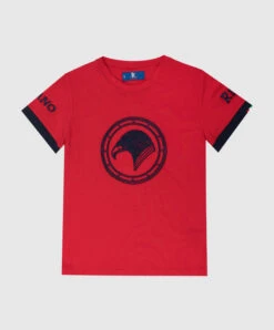 Children's Red T-shirt With Logo Embroidery