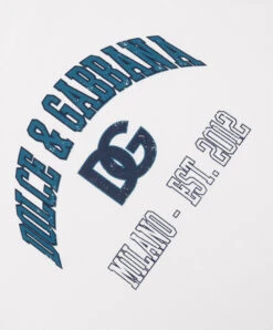 Dolce & Gabbana Children's White T-shirt With Logo Print -Summer Fashion Clothing bf2ce832 b8bb 43ff 9e18 4599bfc4f2d5