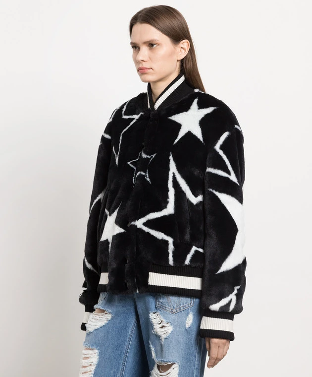 Dolce & Gabbana Black Bomber Jacket In Contrasting Print 3 Dolce & Gabbana Black Bomber Jacket In Contrasting Print - Image 3