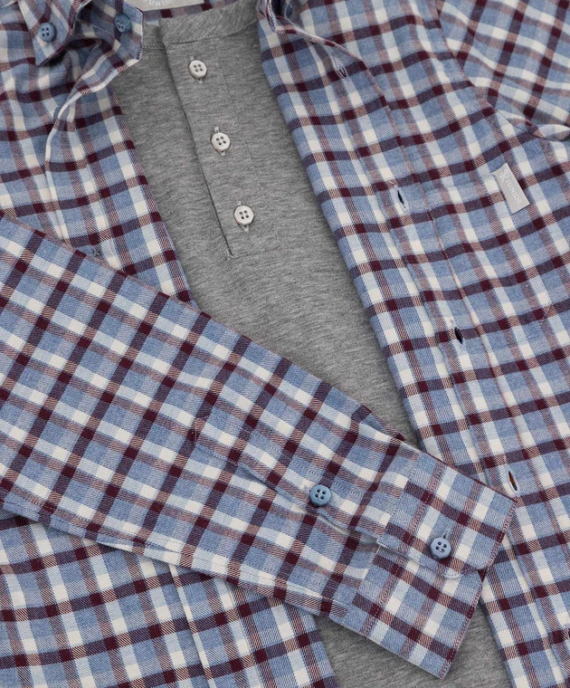 Children's Light Blue Checked Shirt 3 Children's Light Blue Checked Shirt - Image 3