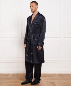 Blue Silk Robe -Summer Fashion Clothing bfcd7cd9 746c 4d74 aecd 3c501448f12d