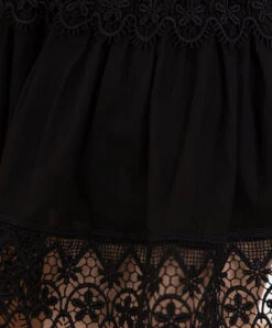 Black Skirt Fleur With Lace -Summer Fashion Clothing c04548d4 4937 4b0b 8c70 6509036afd82