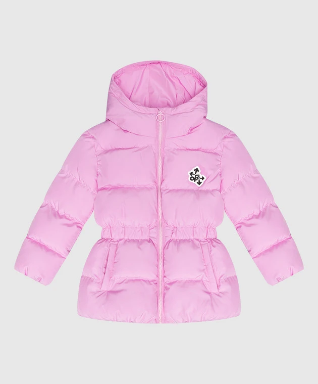 Off-White Children's Pink Jacket With Logo 1 Off-White Children's Pink Jacket With Logo