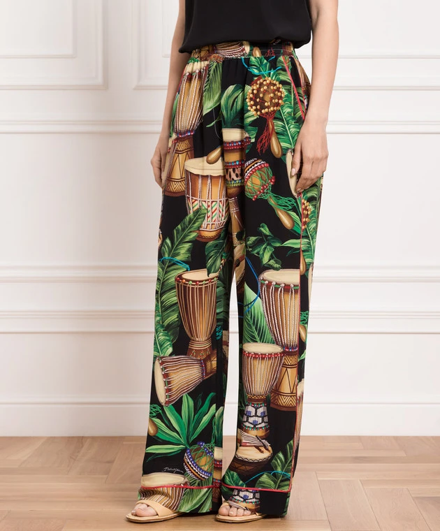 Dolce & Gabbana Printed Silk Pants 3 Dolce & Gabbana Printed Silk Pants - Image 3